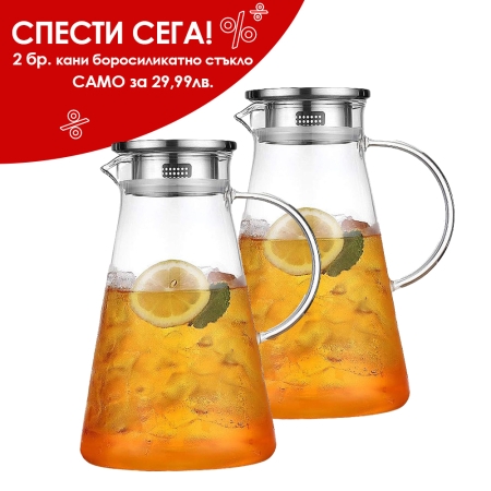 Комплект от 2 бр. кани от боросиликатно стъкло – модел 11272
