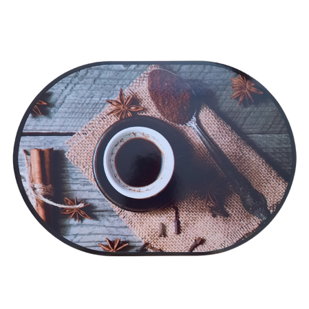 Елипсовидни подложки за студено сервиране Кафе 6 бр 10994