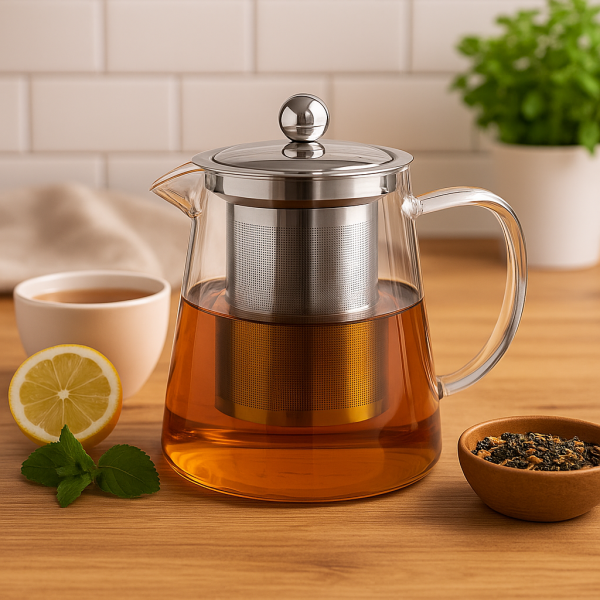 Кана за чай от боросиликатно стъкло 0.750 л  - модел 11290