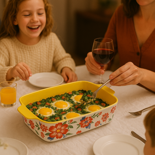 Керамичен съд Blossom 38,5 см с дръжки, термоустойчива керамика – модел 11293