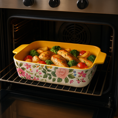 Керамичен съд Blossom 38,5 см с дръжки, термоустойчива керамика – модел 11293